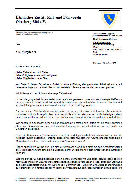 Arbeitseinsätze 2025 1