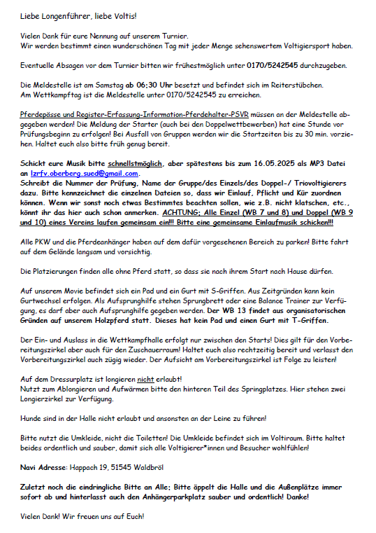 wichtige Info